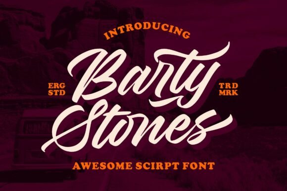 Barty Stones: A Bold Script Font for Creative Campaigns