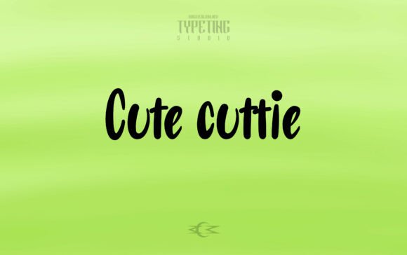 Cute Cuttie: A Whimsical Script Font for Brand Charm