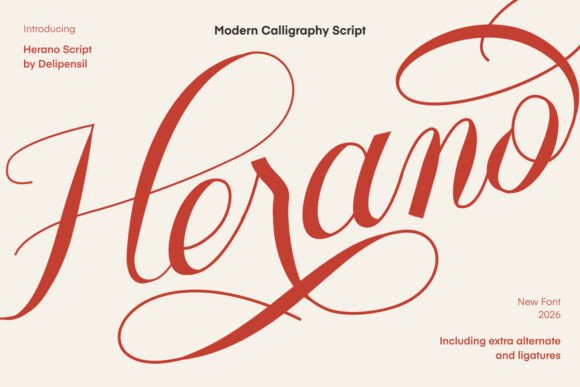 Herano: A Modern Calligraphy Font for High-End Branding