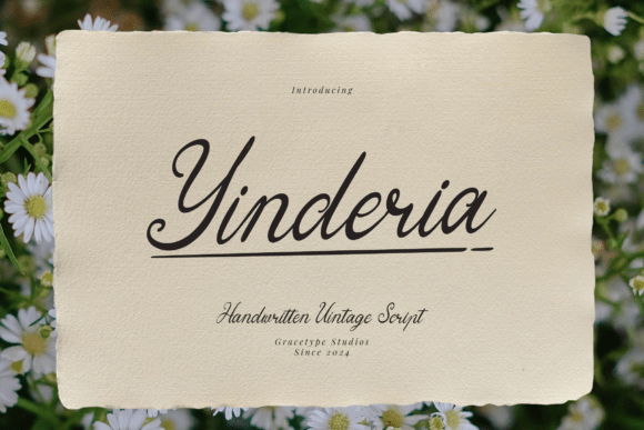 Yinderia: A Handwritten Vintage Script for Makers